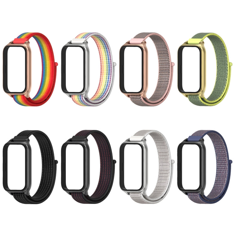 For Xiaomi Smart Band 9 Active / Redmi Band 3 Mijobs Metal Shell Nylon Loop Watch Band(Midnight Blue Black) - free shipping - PMc TechLife - Order now!