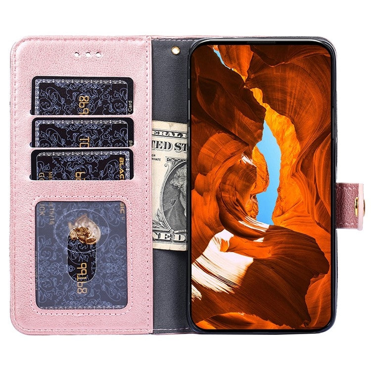 For Samsung Galaxy S25 5G Zipper Bag Leather Phone Case(Rose Gold) - Galaxy S25 5G Cases by PMC Jewellery | Online Shopping South Africa | PMC Jewellery | Buy Now Pay Later Mobicred