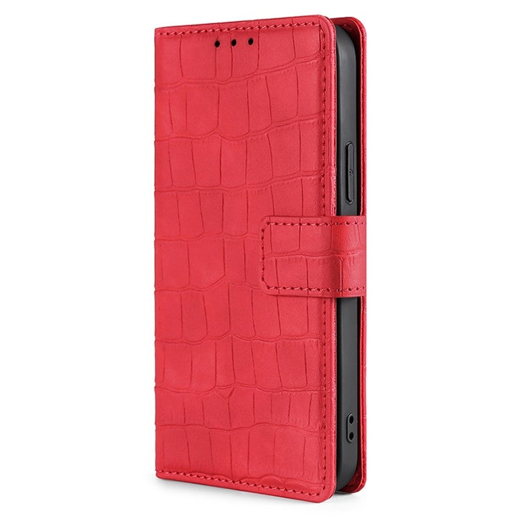 For Samsung Galaxy S25+ 5G Skin Feel Crocodile Magnetic Clasp Leather Phone Case(Red) - free shipping - PMC Jewellery - Order now!