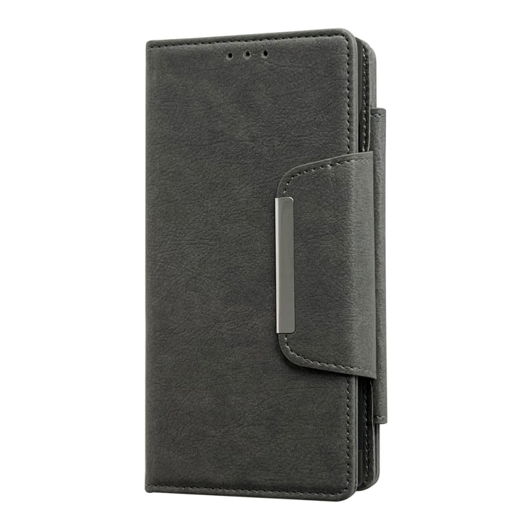 For Samsung Galaxy S25 Ultra 5G Multifunctional 7-Card Wallet Leather Phone Case(Grey) - free shipping - PMC Jewellery - Order now!