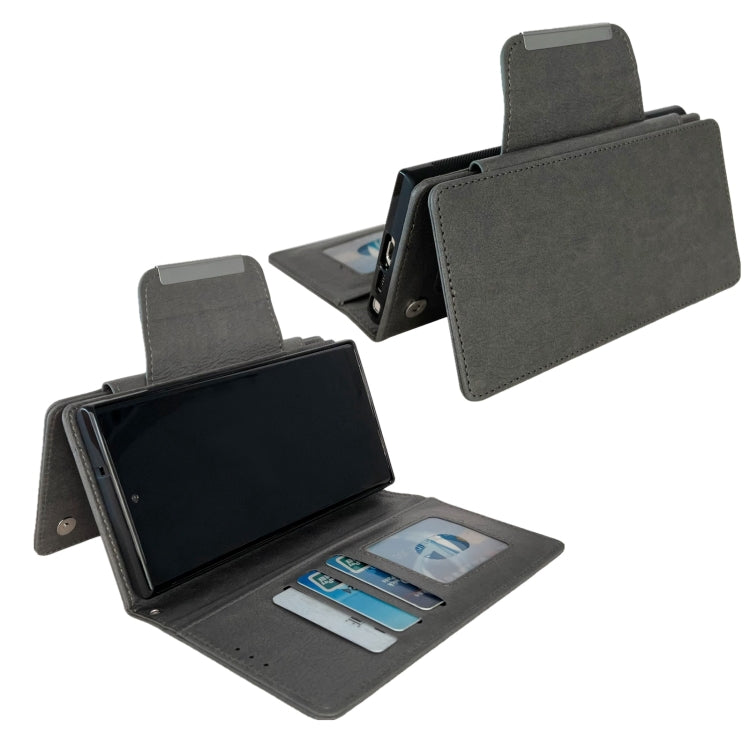 For Samsung Galaxy S25 Ultra 5G Multifunctional 7-Card Wallet Leather Phone Case(Grey) - free shipping - PMC Jewellery - Order now!