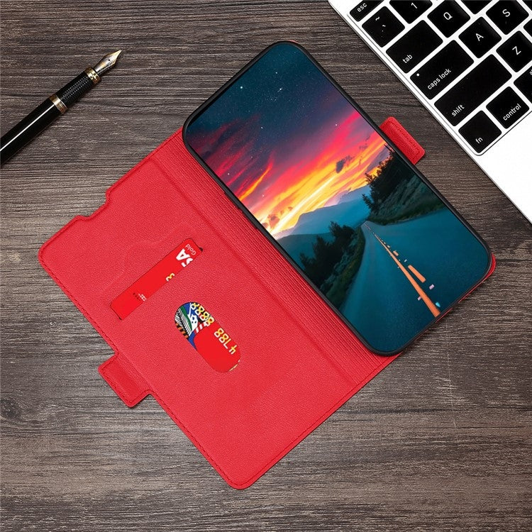 For Samsung Galaxy S25+ 5G Ultra-thin Voltage Side Buckle Horizontal Flip Leather Phone Case(Red) - Galaxy S25+ 5G Cases by PMC Jewellery | Online Shopping South Africa | PMC Jewellery | Buy Now Pay Later Mobicred