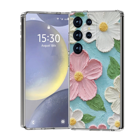 For Samsung Galaxy S25 Ultra 5G IMD Double Piece Simple Fresh Shockproof Phone Case(Colorful Flowers) - Galaxy S25 Ultra 5G Cases by PMC Jewellery | Online Shopping South Africa | PMC Jewellery | Buy Now Pay Later Mobicred