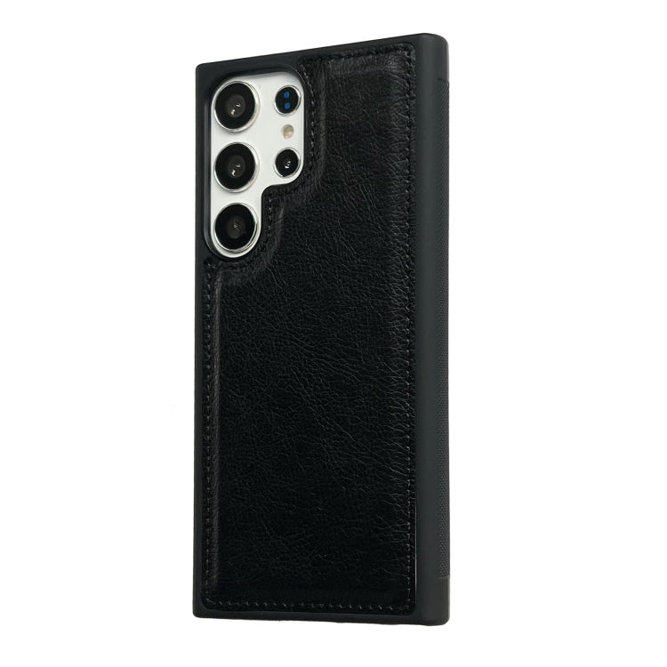For Samsung Galaxy S25+ 5G Cowhide Texture Back Cover Phone Case(Black) - Galaxy S25+ 5G Cases by PMC Jewellery | Online Shopping South Africa | PMC Jewellery | Buy Now Pay Later Mobicred