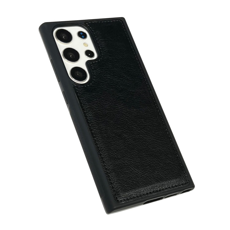 For Samsung Galaxy S25+ 5G Cowhide Texture Back Cover Phone Case(Black) - Galaxy S25+ 5G Cases by PMC Jewellery | Online Shopping South Africa | PMC Jewellery | Buy Now Pay Later Mobicred