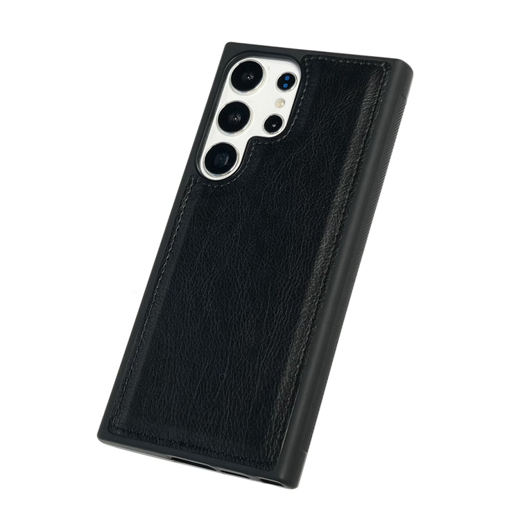For Samsung Galaxy S25+ 5G Cowhide Texture Back Cover Phone Case(Black) - Galaxy S25+ 5G Cases by PMC Jewellery | Online Shopping South Africa | PMC Jewellery | Buy Now Pay Later Mobicred
