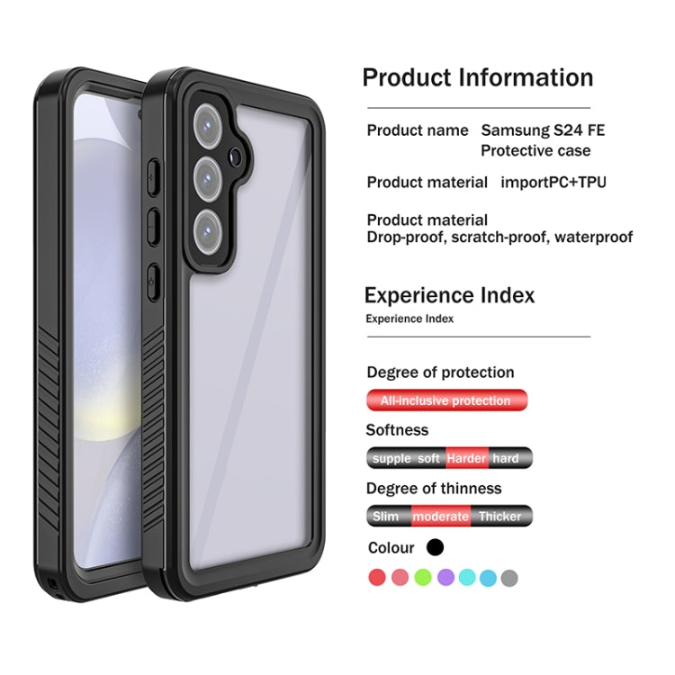 For Samsung Galaxy S24 FE 5G RedPepper Shockproof IP68 Waterproof PC Hybrid TPU Phone Case(Black) - Galaxy S24 FE 5G Cases by RedPepper | Online Shopping South Africa | PMc TechLife | Buy Now Pay Later Mobicred