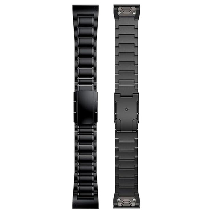 For Garmin 26mm Five-beads Titanium Alloy Push Buckle Metal Quick Release Watch Band(Black) - free shipping - PMc TechLife - Order now!