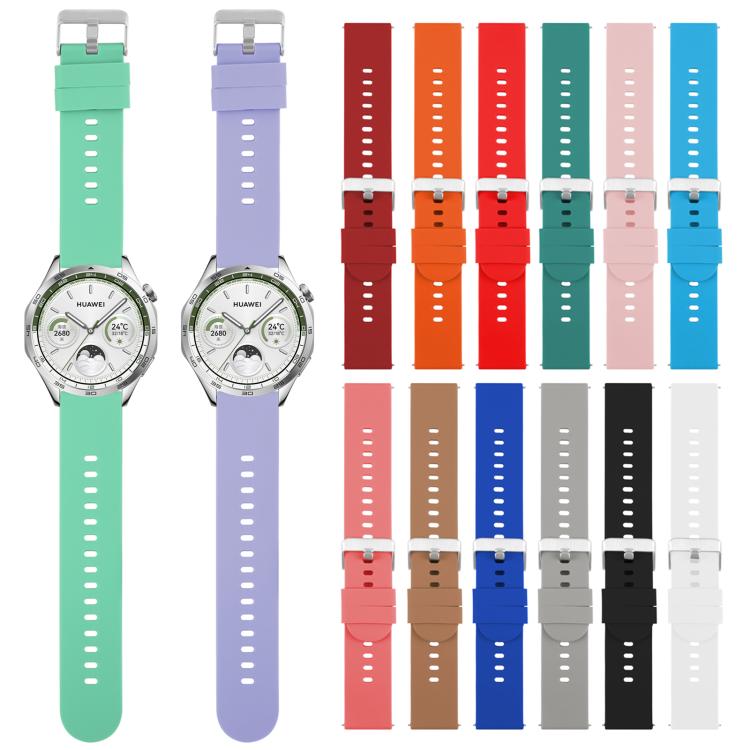 22mm Solid Color Steel Buckle Silicone Watch Band(Blue) - free shipping - PMc TechLife - Order now!
