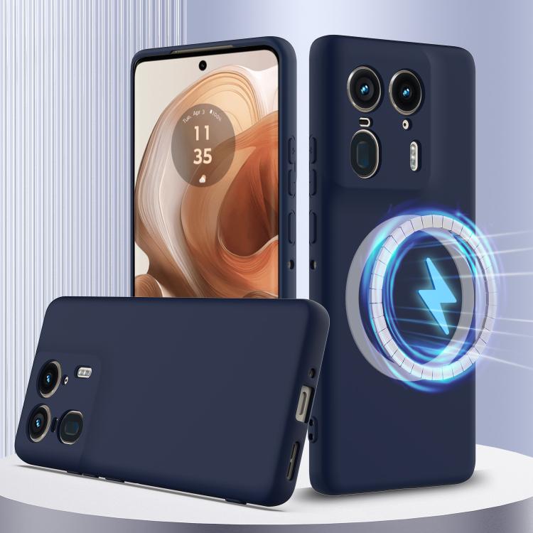 For Motorola Edge 50 Ultra Shockproof Silicone Magsafe Phone Case(Navy Blue) - free shipping - PMC TechLife - Order now!