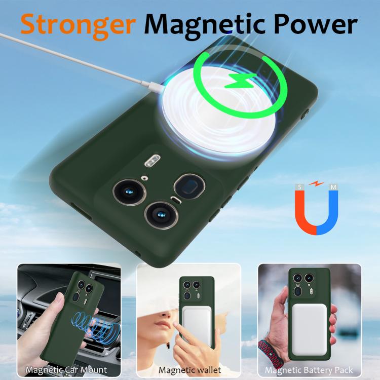 For Motorola Edge 50 Ultra Shockproof Silicone Magsafe Phone Case(Dark Green) - free shipping - PMC TechLife - Order now!