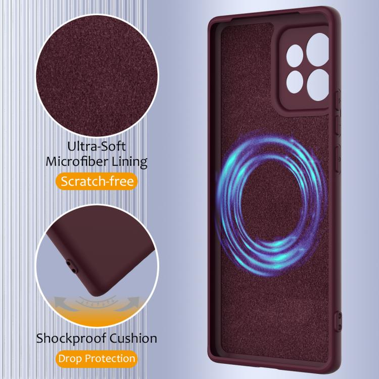 For Motorola Edge 40 Pro 5G Shockproof Silicone Magsafe Phone Case(Plum Color) - free shipping - PMC TechLife - Order now!