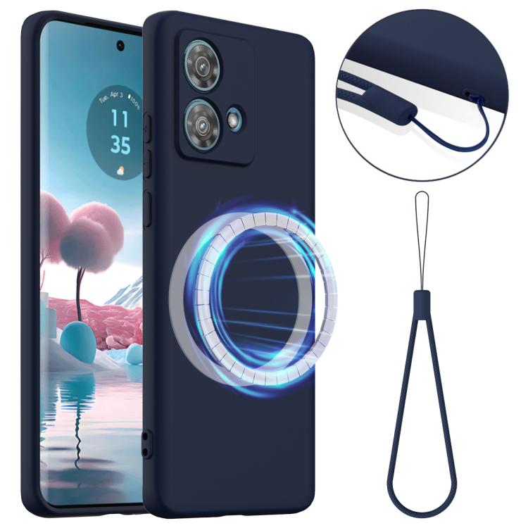 For Motorola Edge 40 Neo Shockproof Silicone Magsafe Phone Case(Navy Blue) - free shipping - PMC TechLife - Order now!
