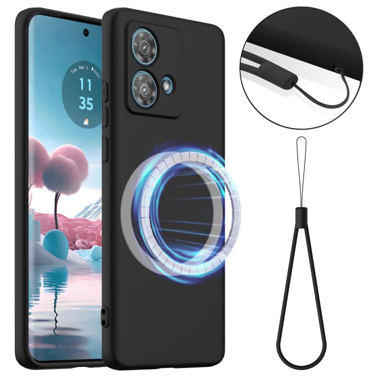 For Motorola Edge 40 Neo Shockproof Silicone Magsafe Phone Case(Black) - free shipping - PMC TechLife - Order now!