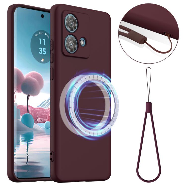 For Motorola Edge 40 Neo Shockproof Silicone Magsafe Phone Case(Plum Color) - free shipping - PMC TechLife - Order now!