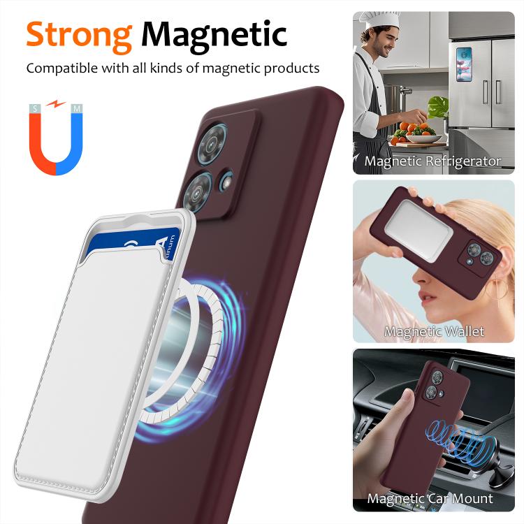 For Motorola Edge 40 Neo Shockproof Silicone Magsafe Phone Case(Plum Color) - free shipping - PMC TechLife - Order now!