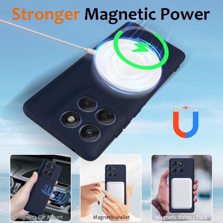 For Motorola Edge 60 Pro Shockproof Silicone Magsafe Phone Case(Navy Blue) - free shipping - PMC TechLife - Order now!