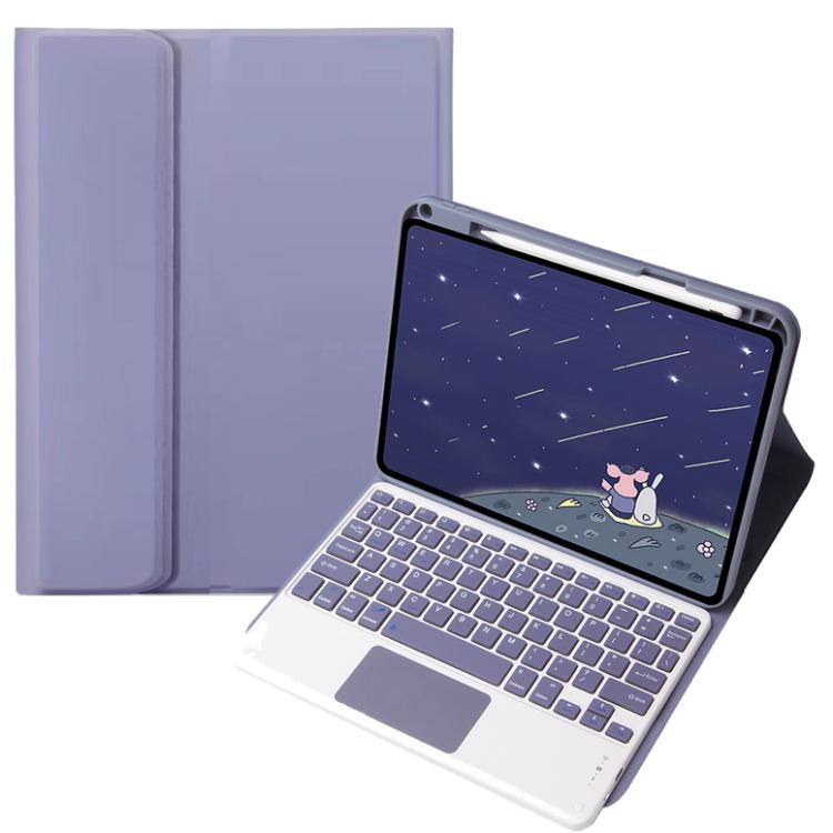For OPPO Pad 3 / Pad 2 Candy Color Bluetooth Keyboard Leather Case,Square Keys with Touchpad(Lavender Grey) - Others Keyboard by PMC TechLife | Online Shopping South Africa | PMC TechLife | Buy Now Pay Later Mobicred