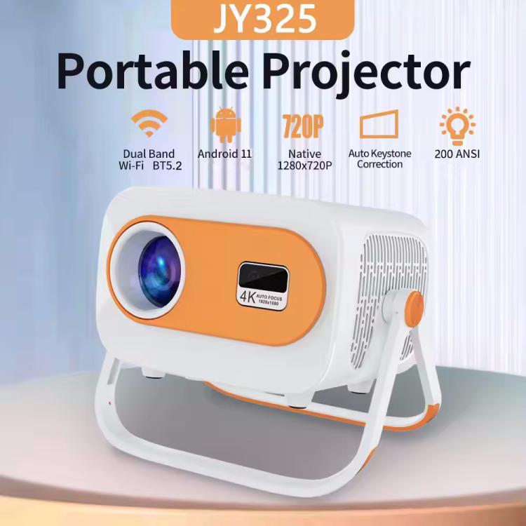 JY325 1280 x 720P 200ANSI Amlogic H713 CPU Android 11.0 Portable Projector, AU Plug(White) - LED Projector by PMC TechLife | Online Shopping South Africa | PMC TechLife | Buy Now Pay Later Mobicred