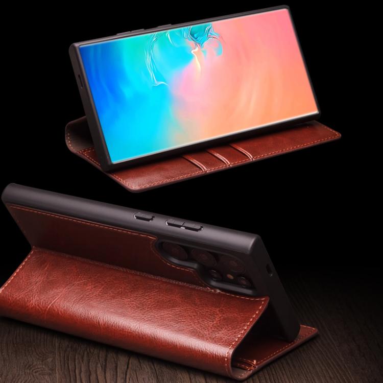 For Samsung Galaxy S25 5G QIALINO Genuine Leather Phone Case(Black) - free shipping - PMC Jewellery - Order now!