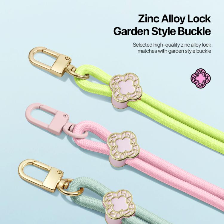 DUX DUCIS Garden Series Begonia Pattern Adjustable Crossbody Phone Lanyard(Light Pink) - Lanyards & Wrist Straps by DUX DUCIS | Online Shopping South Africa | PMc TechLife | Buy Now Pay Later Mobicred