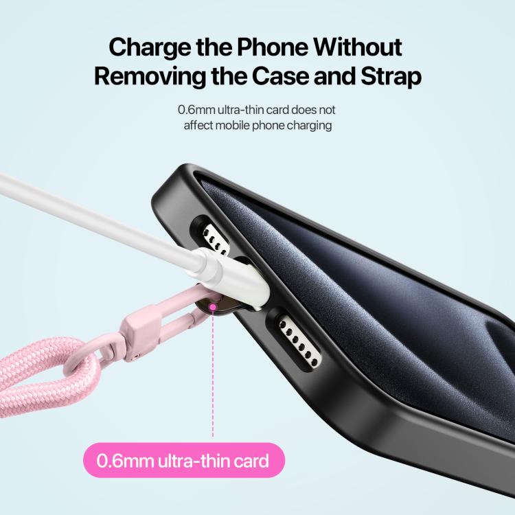 DUX DUCIS Garden Series Begonia Pattern Adjustable Crossbody Phone Lanyard(Light Pink) - Lanyards & Wrist Straps by DUX DUCIS | Online Shopping South Africa | PMc TechLife | Buy Now Pay Later Mobicred