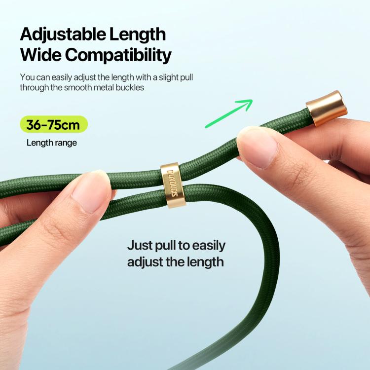 DUX DUCIS Garden Series Tile Pattern Adjustable Crossbody Phone Lanyard(Army Green) - Lanyards & Wrist Straps by DUX DUCIS | Online Shopping South Africa | PMc TechLife | Buy Now Pay Later Mobicred