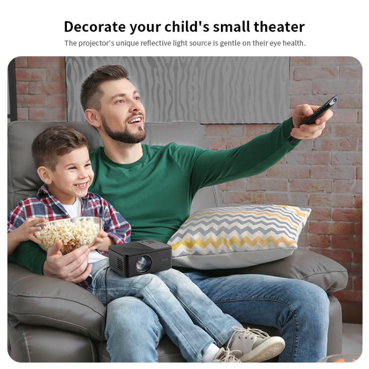 AUN A32 1280x720P 200ANSI D3100 CPU WIFI Display Smart Projector, EU Plug(Black) - LED Projector by AUN | Online Shopping South Africa | PMC TechLife | Buy Now Pay Later Mobicred