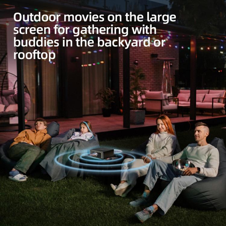 AUN U002 1920x1080P 970ANSI Android 12 Home Theater Smart Projector, EU Plug(Dark Grey) - LED Projector by AUN | Online Shopping South Africa | PMc TechLife | Buy Now Pay Later Mobicred