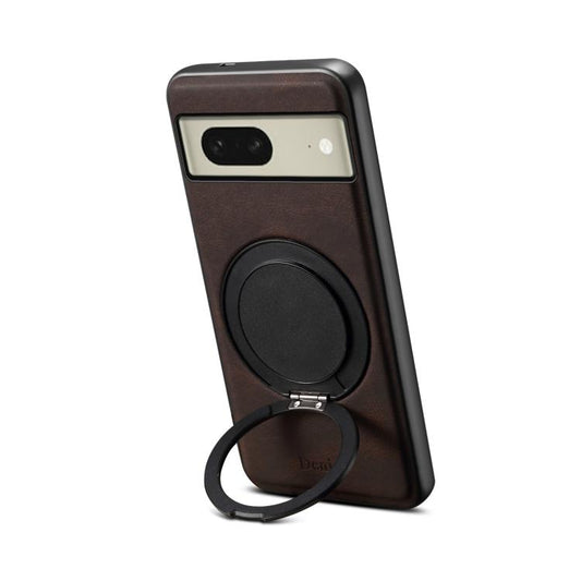 For Google Pixel 8 Denior A14 Skin Feel Rotating Holder MagSafe Phone Case(Brown) - Google Cases by Denior | Online Shopping South Africa | PMC Jewellery | Buy Now Pay Later Mobicred