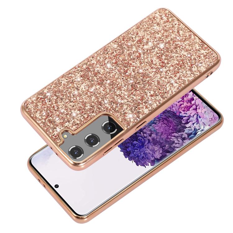 For Samsung Galaxy S25 5G Glitter Powder Shockproof TPU Phone Case(Blue) - Galaxy S25 5G Cases by PMC Jewellery | Online Shopping South Africa | PMC Jewellery | Buy Now Pay Later Mobicred