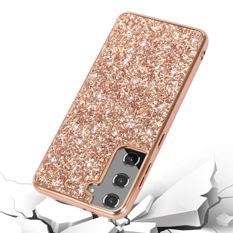 For Samsung Galaxy S25 5G Glitter Powder Shockproof TPU Phone Case(Blue) - Galaxy S25 5G Cases by PMC Jewellery | Online Shopping South Africa | PMC Jewellery | Buy Now Pay Later Mobicred