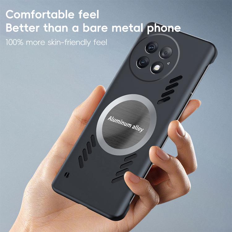 For OnePlus 13 All-inclusive Lens Frameless Graphene Cooling Phone Case(Navy Blue) - OnePlus Cases by PMc TechLife | Online Shopping South Africa | PMc TechLife | Buy Now Pay Later Mobicred