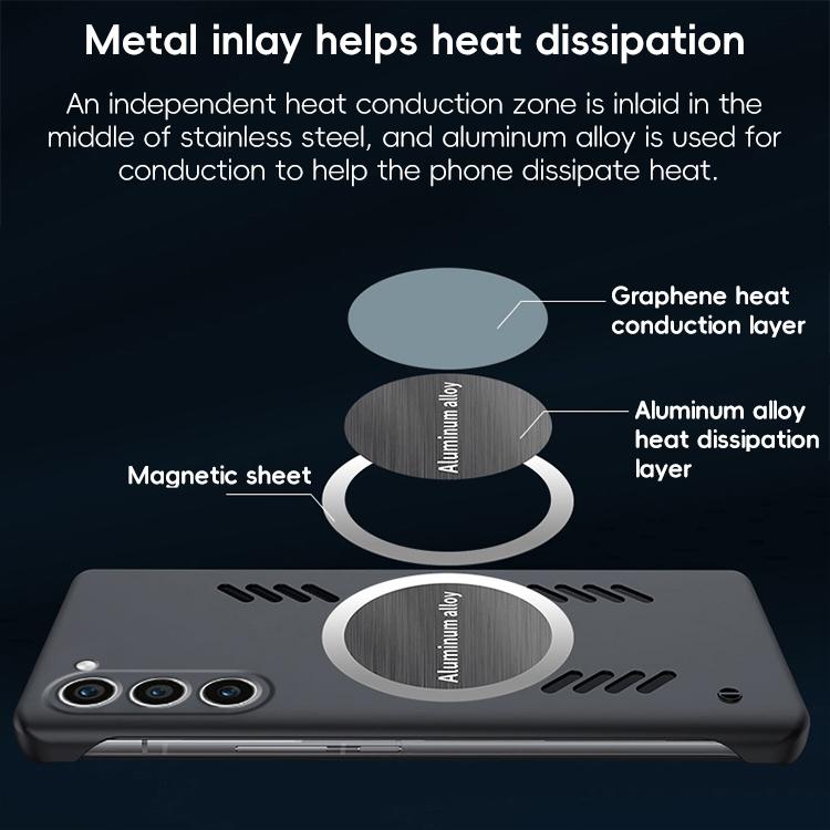 For Samsung Galaxy S23+ 5G All-inclusive Lens Frameless Graphene Cooling Phone Case(Black) - Galaxy S23+ 5G Cases by PMc TechLife | Online Shopping South Africa | PMc TechLife | Buy Now Pay Later Mobicred