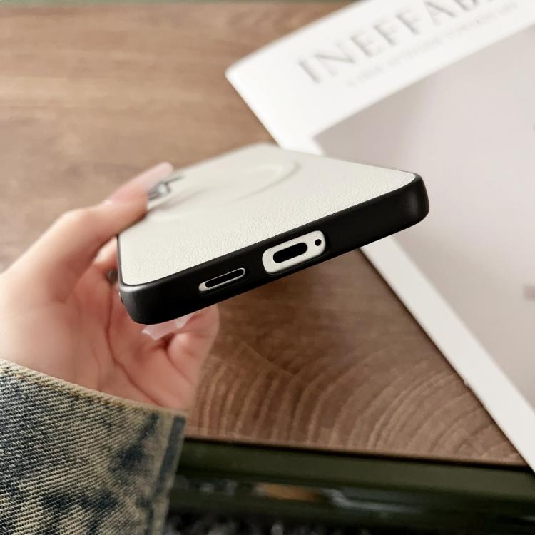 For Samsung Galaxy S25+ 5G Magsafe Magnetic Plain Leather Phone Case(Dark Green) - Galaxy S25+ 5G Cases by PMC TechLife | Online Shopping South Africa | PMC TechLife | Buy Now Pay Later Mobicred