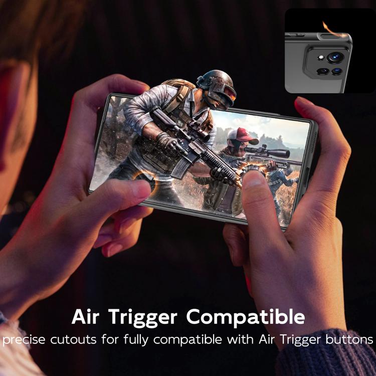 For Asus ROG Phone 8 Pro Rotating Ring Holder TPU Hybrid PC Phone Case(Matte Black) - ASUS Cases by PMC TechLife | Online Shopping South Africa | PMC TechLife | Buy Now Pay Later Mobicred