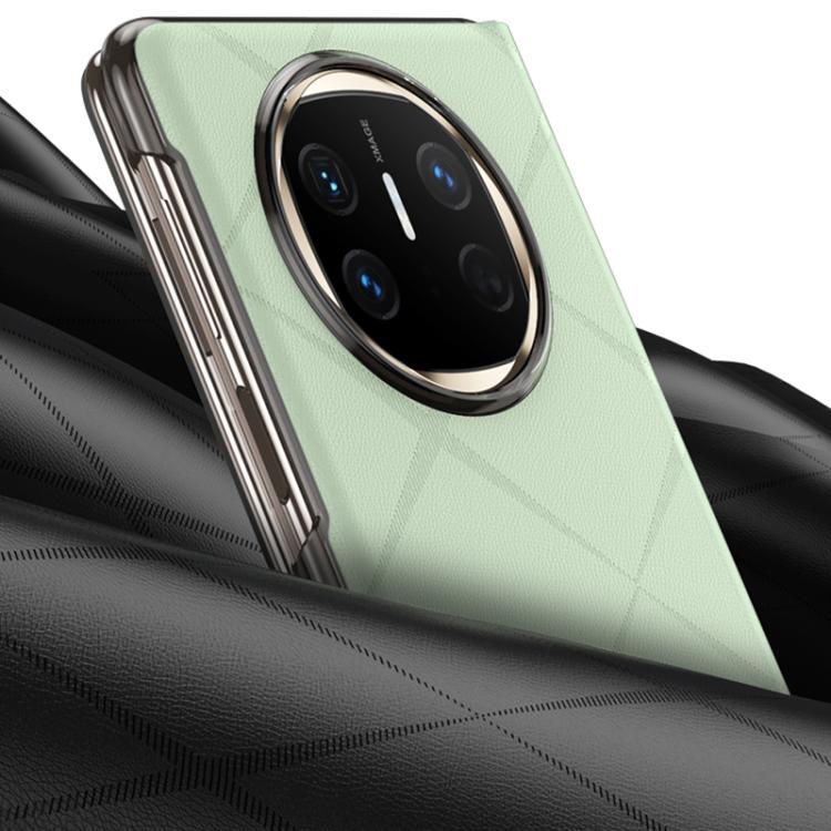For Huawei Mate X5 Plain Leather Embossed MagSafe Magnetic Phone Leather Case(Green) - Huawei Cases by PMC TechLife | Online Shopping South Africa | PMC TechLife | Buy Now Pay Later Mobicred
