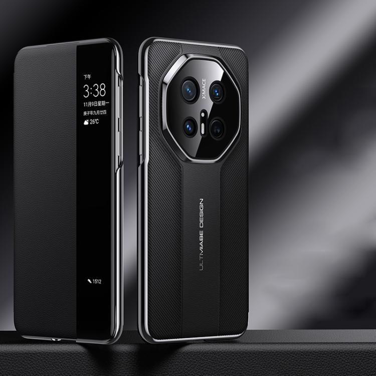For Huawei Mate 70 RS Ultimate Smart View Window Imitation Ultimate Design Phone Case(Black) - Huawei Cases by PMC TechLife | Online Shopping South Africa | PMC TechLife | Buy Now Pay Later Mobicred