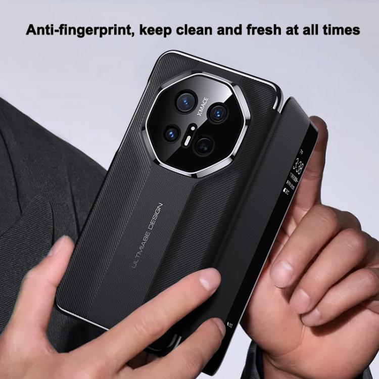 For Huawei Mate 60 Pro Smart View Window Imitation Ultimate Design Phone Case(White) - Huawei Cases by PMC TechLife | Online Shopping South Africa | PMC TechLife | Buy Now Pay Later Mobicred