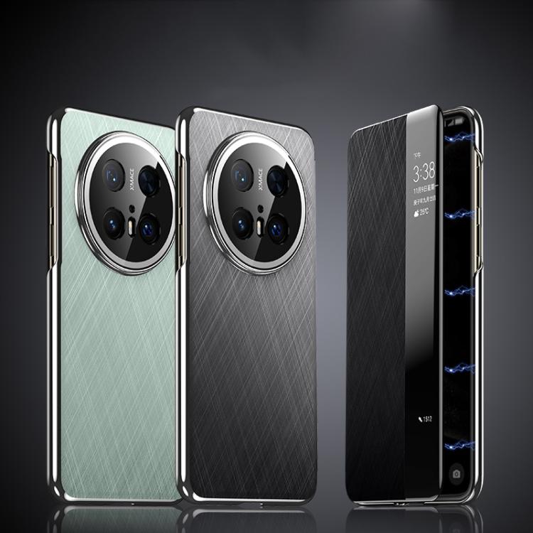 For Huawei Mate 70 Smart View Window Plain Leather Paint PC Phone Case(Cyan-blue) - Huawei Cases by PMC TechLife | Online Shopping South Africa | PMC TechLife | Buy Now Pay Later Mobicred