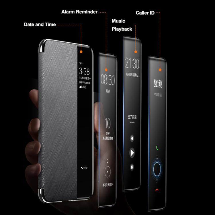 For Huawei Mate 70 Pro / 70 Pro+ Smart View Window Plain Leather Paint PC Phone Case(Grey) - Huawei Cases by PMC TechLife | Online Shopping South Africa | PMC TechLife | Buy Now Pay Later Mobicred