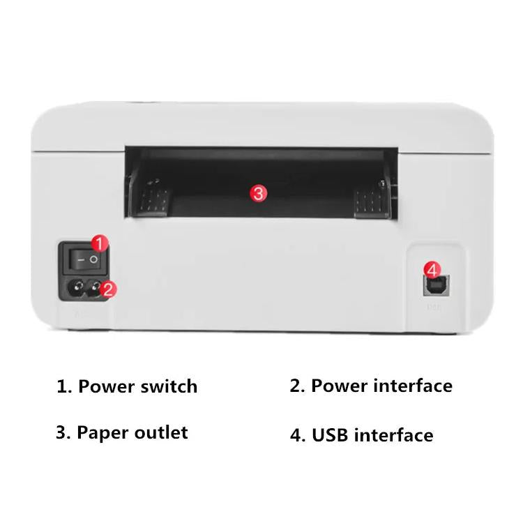 HPRT N41 Computer Version Express Electronic Waybill Printer, Plug:EU Plug(White) - Receipt Printers by PMC TechLife | Online Shopping South Africa | PMC TechLife | Buy Now Pay Later Mobicred