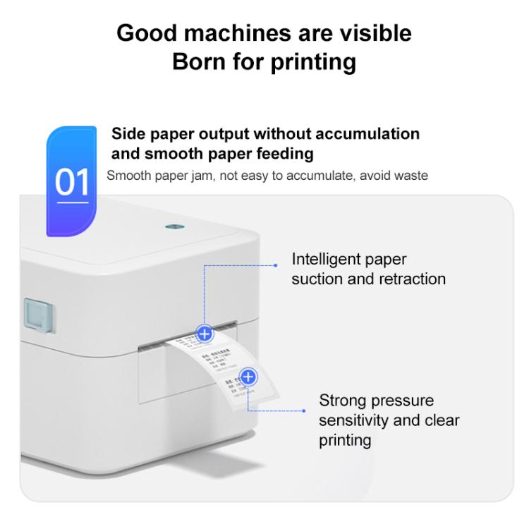HPRT D35 Bluetooth Version Express Electronic Waybill Printer, Plug:US Plug(White) - Receipt Printers by PMC TechLife | Online Shopping South Africa | PMC TechLife | Buy Now Pay Later Mobicred