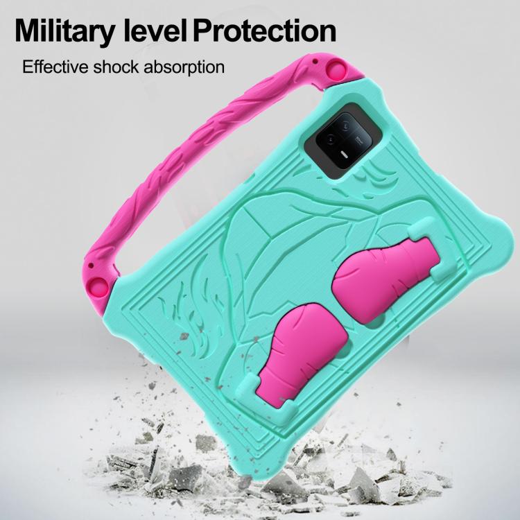 For Huawei MatePad SE 11 2024 Boxing Series Kickstand EVA Shockproof Tablet Case with Shoulder Strap(Mint Rose Red) - Huawei by PMC TechLife | Online Shopping South Africa | PMC TechLife | Buy Now Pay Later Mobicred