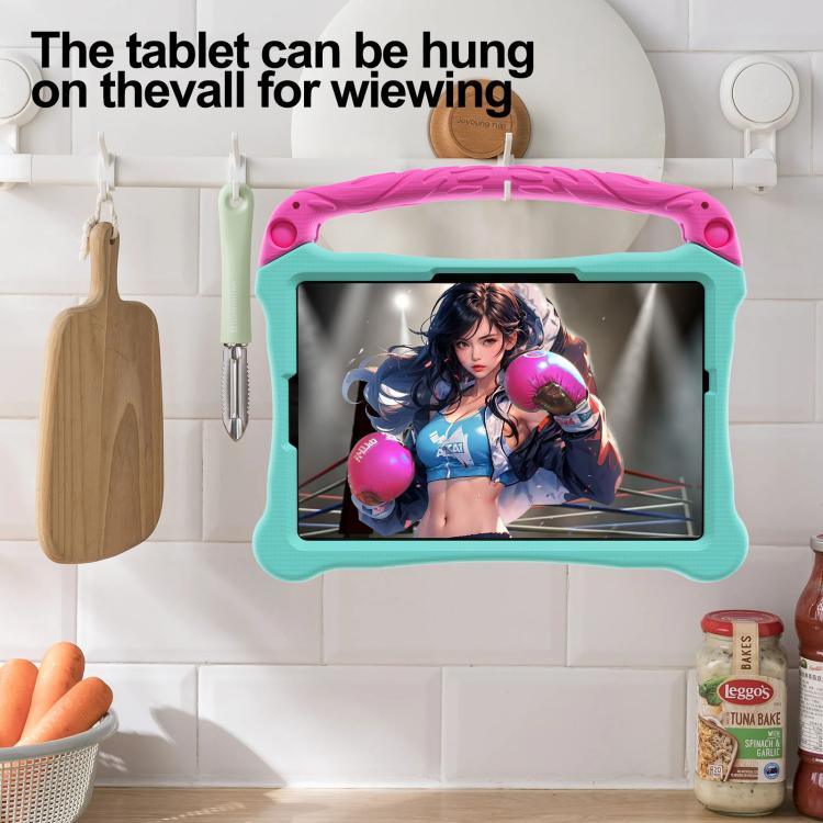 For Huawei MatePad SE 11 2024 Boxing Series Kickstand EVA Shockproof Tablet Case with Shoulder Strap(Mint Rose Red) - Huawei by PMC TechLife | Online Shopping South Africa | PMC TechLife | Buy Now Pay Later Mobicred