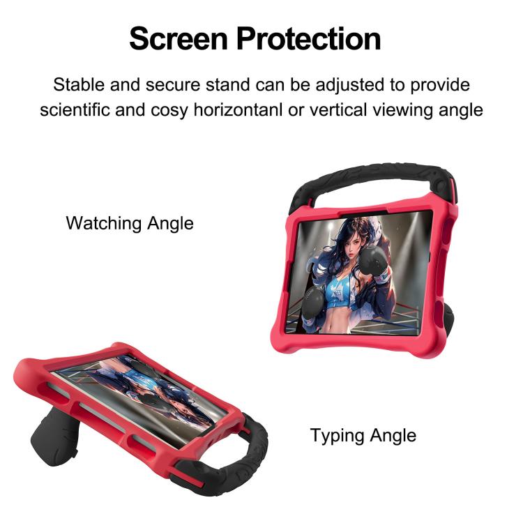 For Huawei MatePad SE 11 2024 Boxing Series Kickstand EVA Shockproof Tablet Case with Shoulder Strap(Red Black) - Huawei by PMC TechLife | Online Shopping South Africa | PMC TechLife | Buy Now Pay Later Mobicred