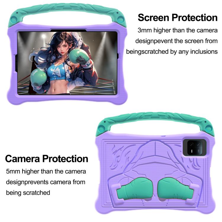 For Huawei MatePad SE 11 2024 Boxing Series Kickstand EVA Shockproof Tablet Case with Shoulder Strap(Purple Mint) - free shipping - PMC TechLife - Order now!