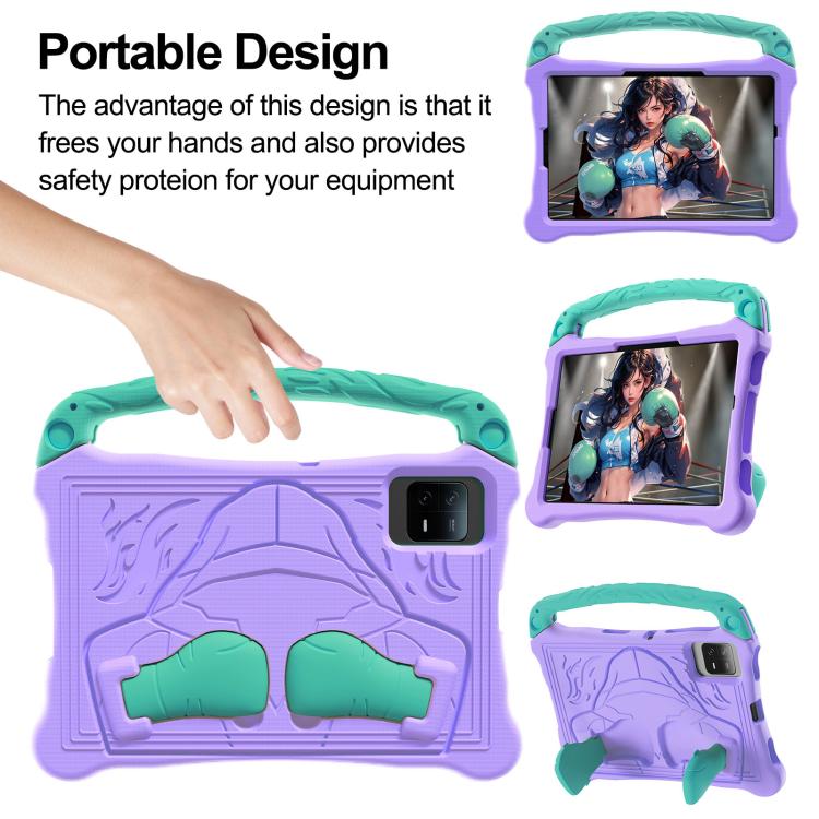 For Huawei MatePad SE 11 2024 Boxing Series Kickstand EVA Shockproof Tablet Case with Shoulder Strap(Purple Mint) - free shipping - PMC TechLife - Order now!