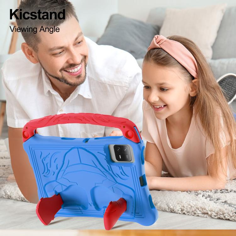 For Honor Pad X8a 11 inch Boxing Series Kickstand EVA Shockproof Tablet Case with Shoulder Strap(Blue Red) - Honor by PMC TechLife | Online Shopping South Africa | PMC TechLife | Buy Now Pay Later Mobicred