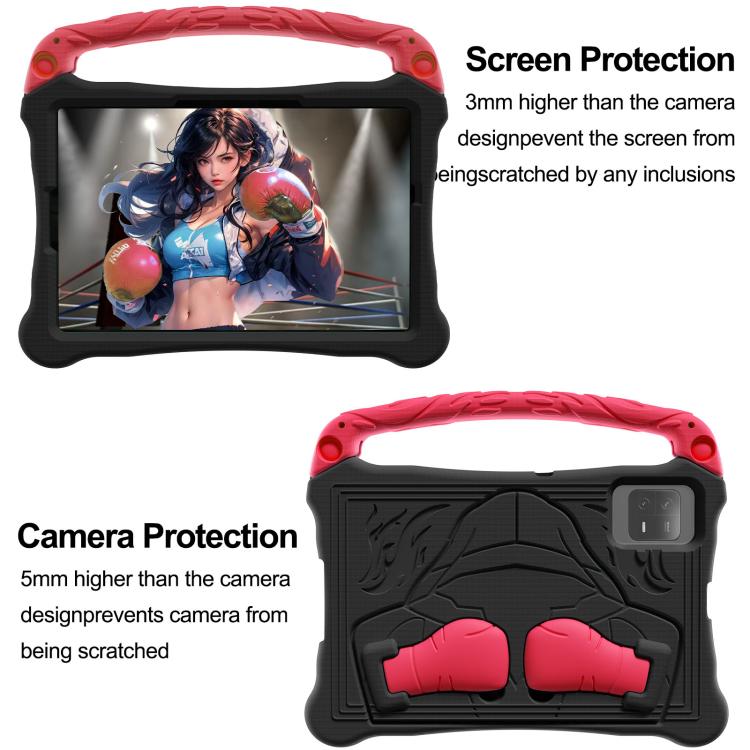 For Honor Tablet V7 11 inch Boxing Series Kickstand EVA Shockproof Tablet Case with Shoulder Strap(Black Red) - Honor by PMC TechLife | Online Shopping South Africa | PMC TechLife | Buy Now Pay Later Mobicred
